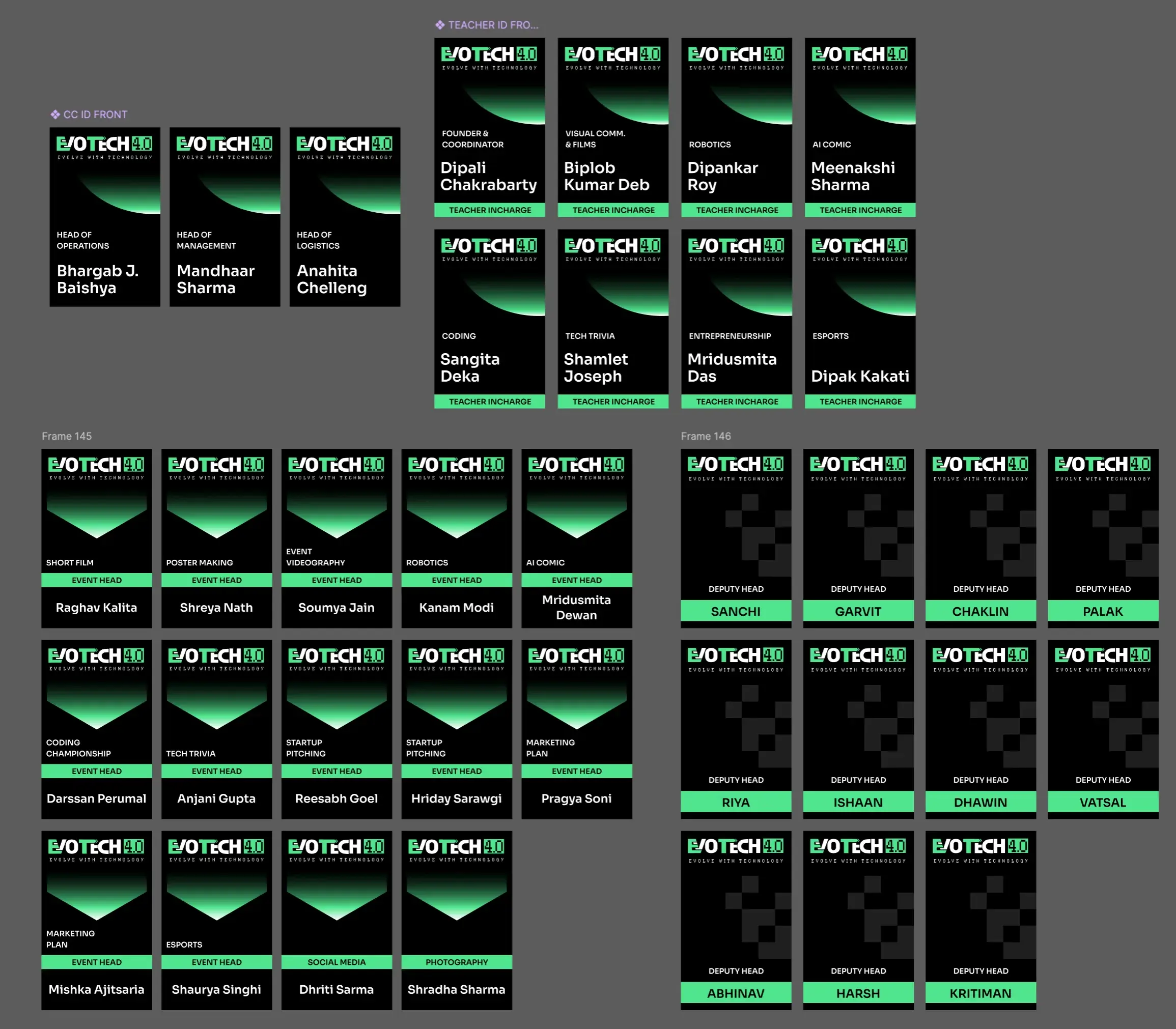 Evotech 4.0 branded event materials