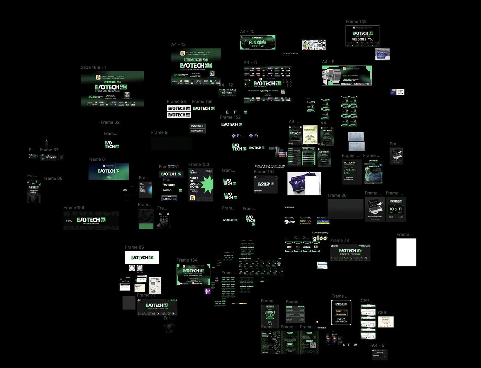 Evotech 4.0 festival visual identity in use